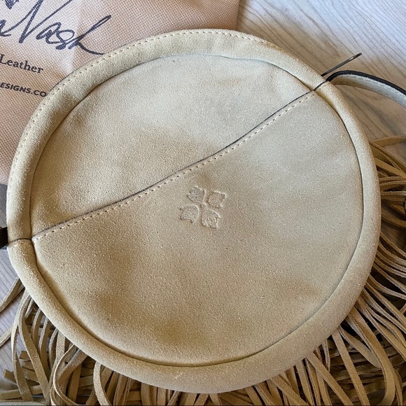 SOLD Patricia Nash Italian Leather Round Fringe Purse - Picture 6 of 13